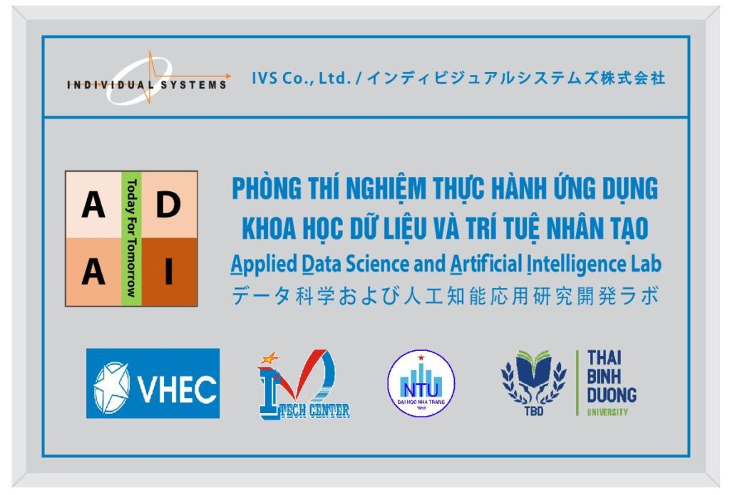 Bảng hiệu Phòng thí nghiệm thực hành ứng dụng khoa học dữ liệu và trí tuệ nhân tạo