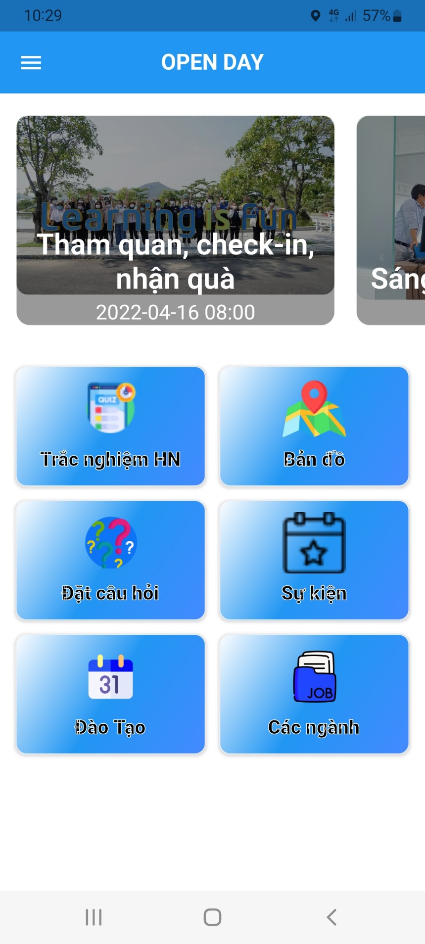 tbd open day app dự án sinh viên làm